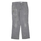 CARHARTT Womens Cotton Blend Grey Regular Straight Trousers W32 L30 Workwear