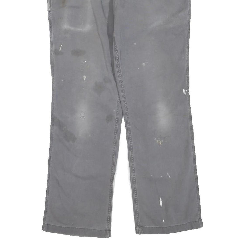 CARHARTT Womens Cotton Blend Grey Regular Straight Trousers W32 L30 Workwear