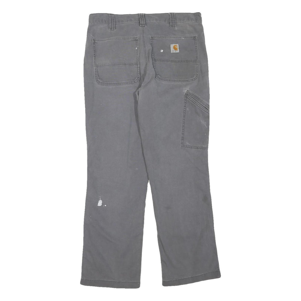 CARHARTT Womens Cotton Blend Grey Regular Straight Trousers W32 L30 Workwear