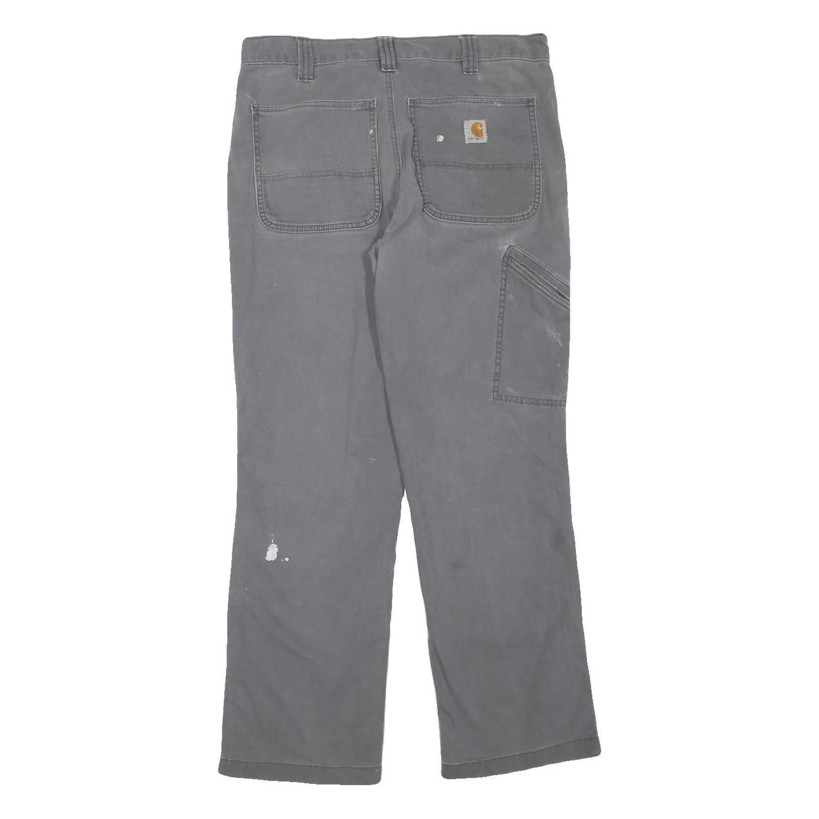 CARHARTT Womens Cotton Blend Grey Regular Straight Trousers W32 L30 Workwear