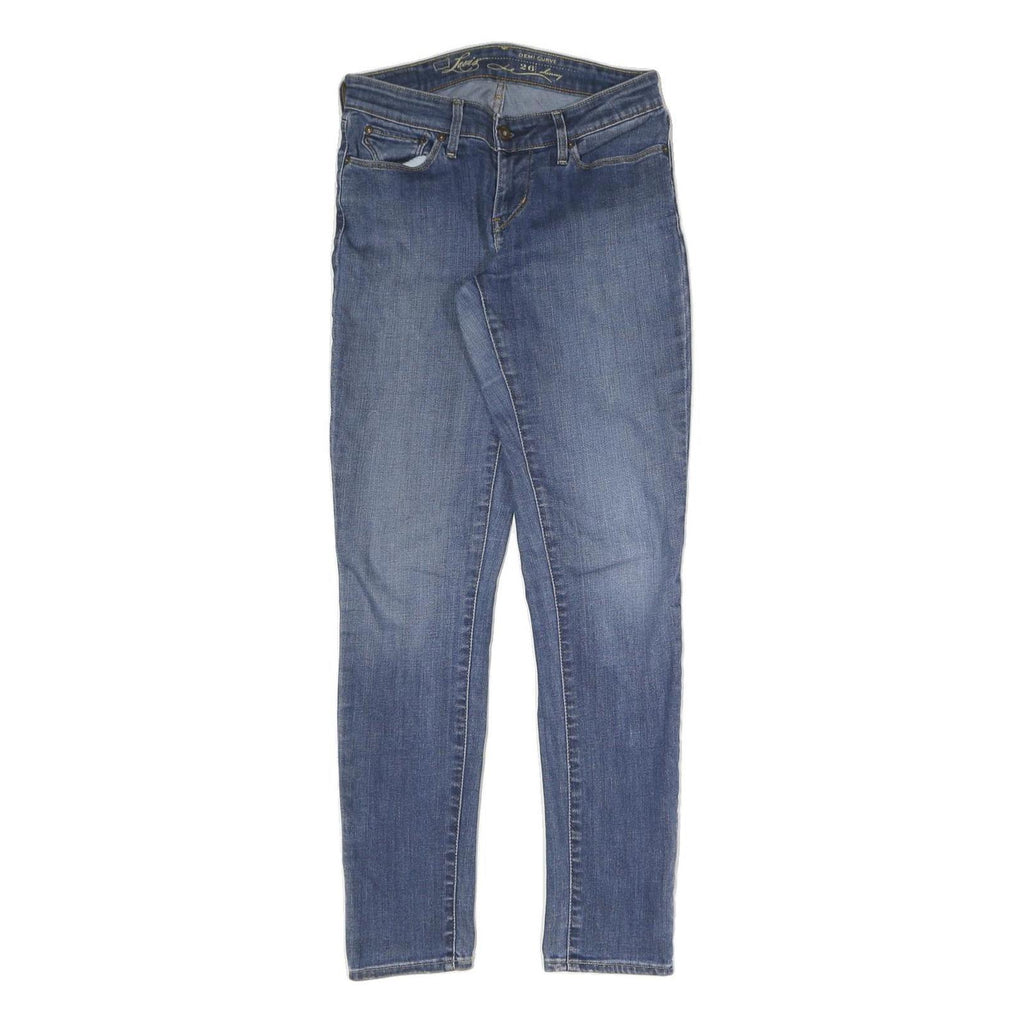 LEVI'S Womens Slim Blue Denim Jeans Cotton Blend Zip W26 L31 Classic Style