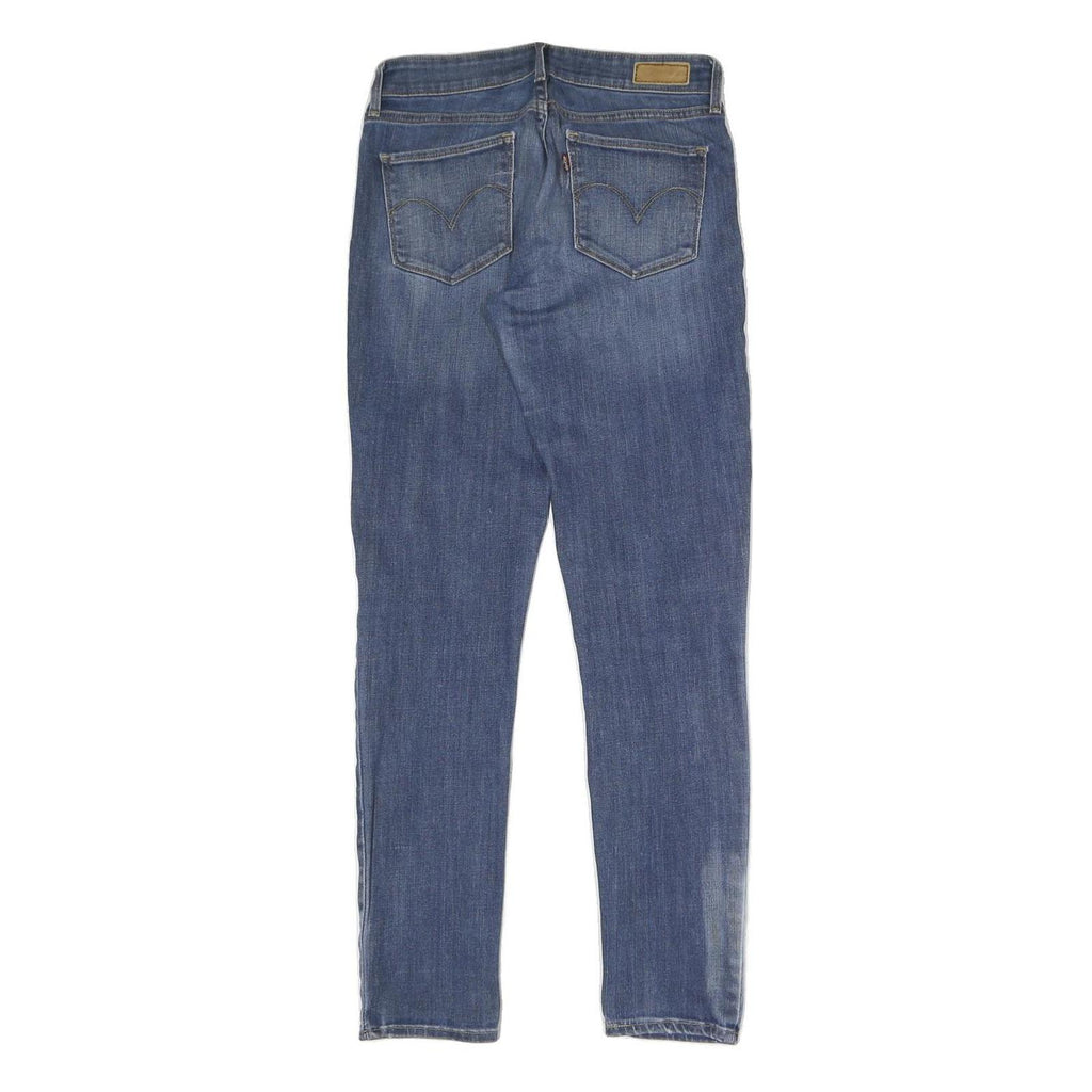 LEVI'S Womens Slim Blue Denim Jeans Cotton Blend Zip W26 L31 Classic Style