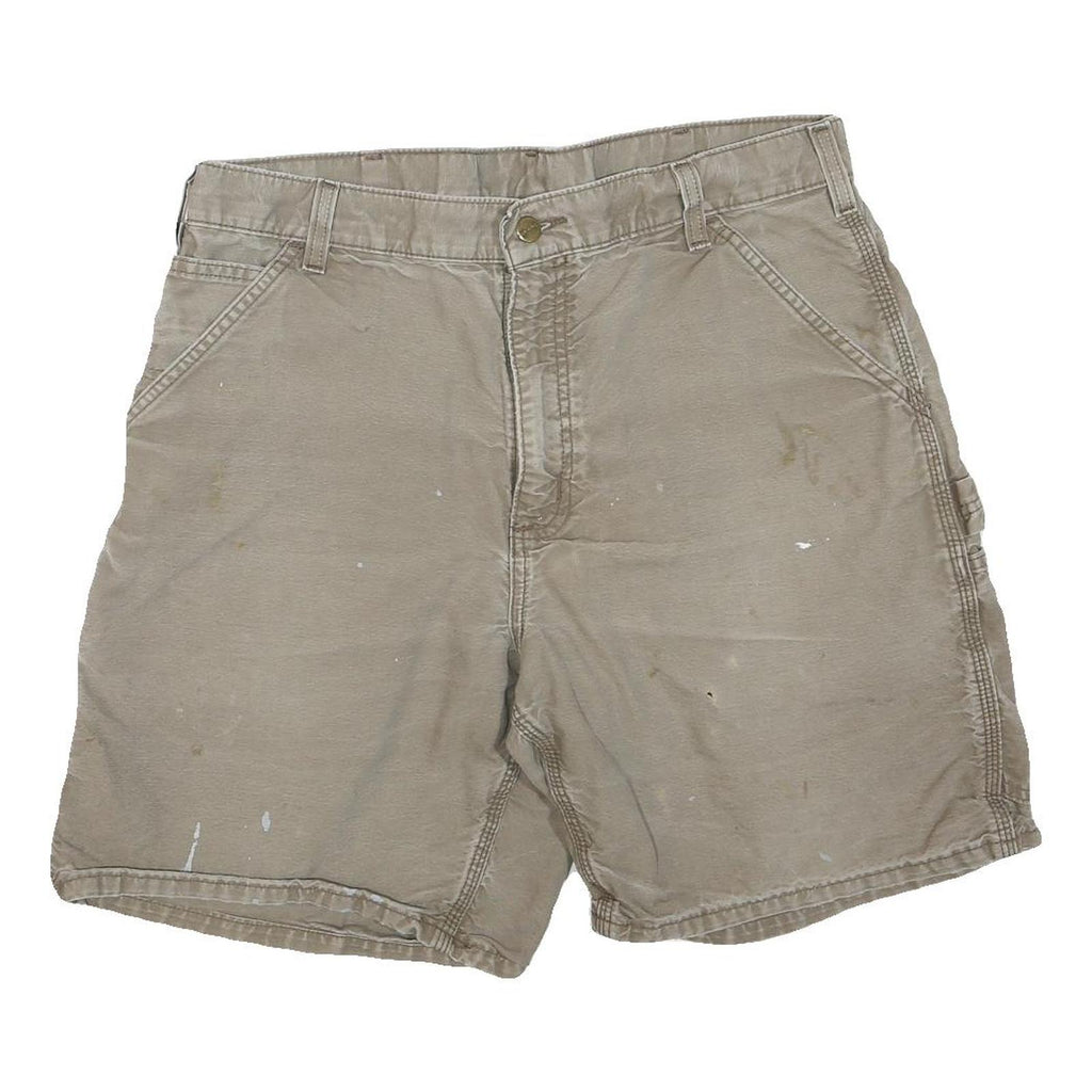CARHARTT Mens Shorts Beige Casual M W34 Cotton Blend Durable Workwear