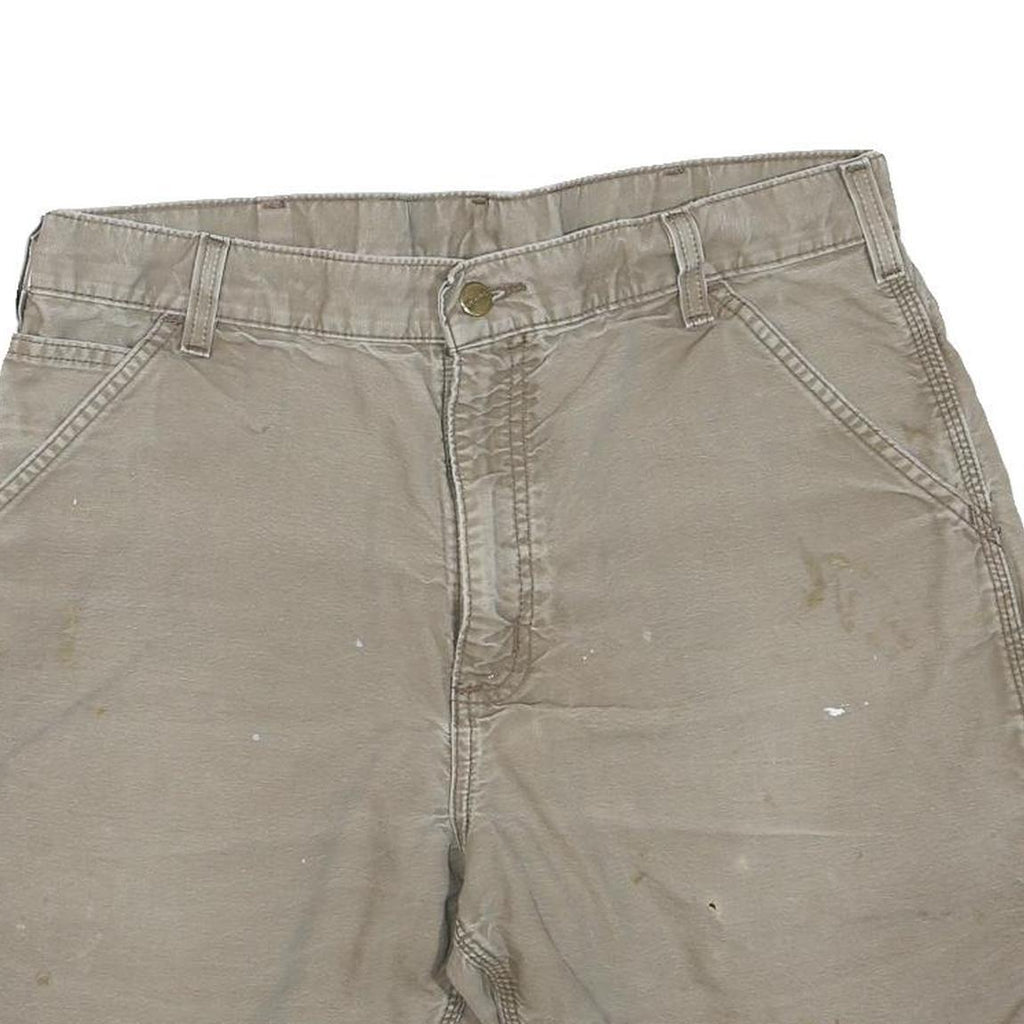 CARHARTT Mens Shorts Beige Casual M W34 Cotton Blend Durable Workwear