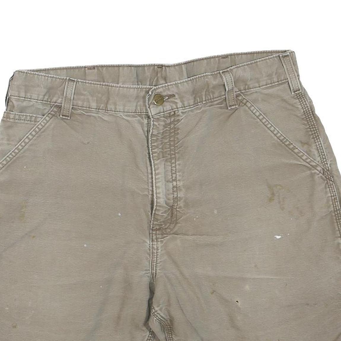 CARHARTT Mens Shorts Beige Casual M W34 Cotton Blend Durable Workwear