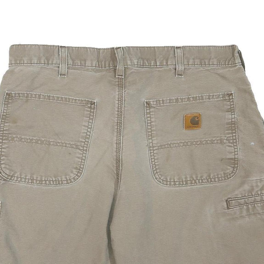 CARHARTT Mens Shorts Beige Casual M W34 Cotton Blend Durable Workwear