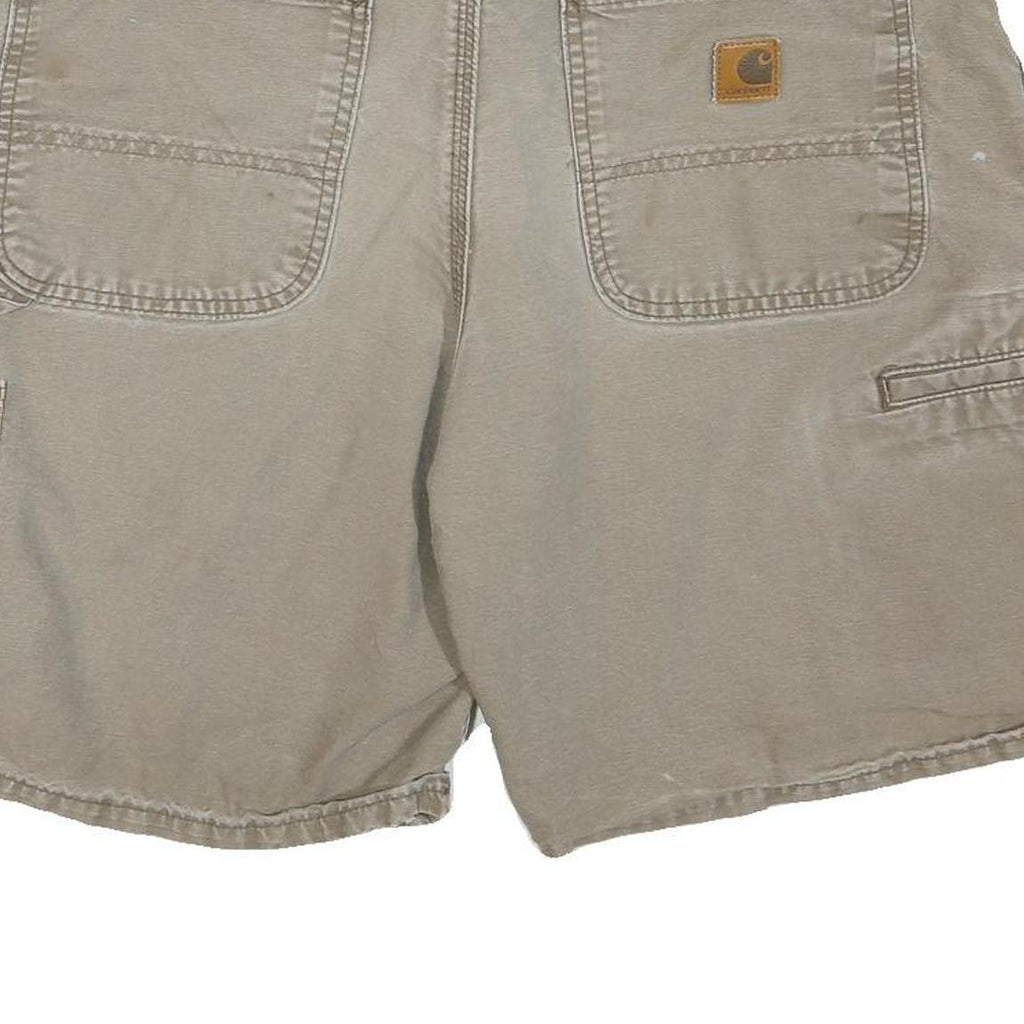 CARHARTT Mens Shorts Beige Casual M W34 Cotton Blend Durable Workwear