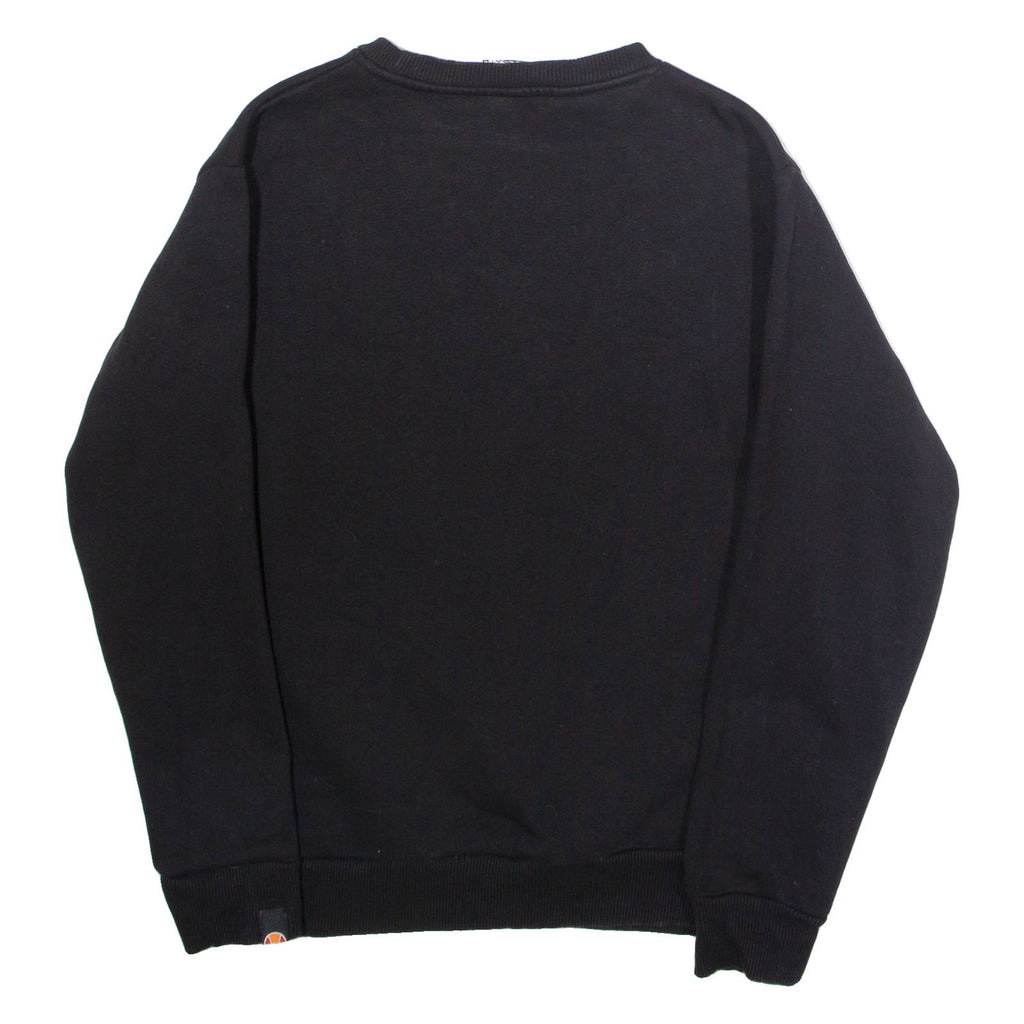 ELLESSE Womens Sweatshirt Black Crew Neck UK 10