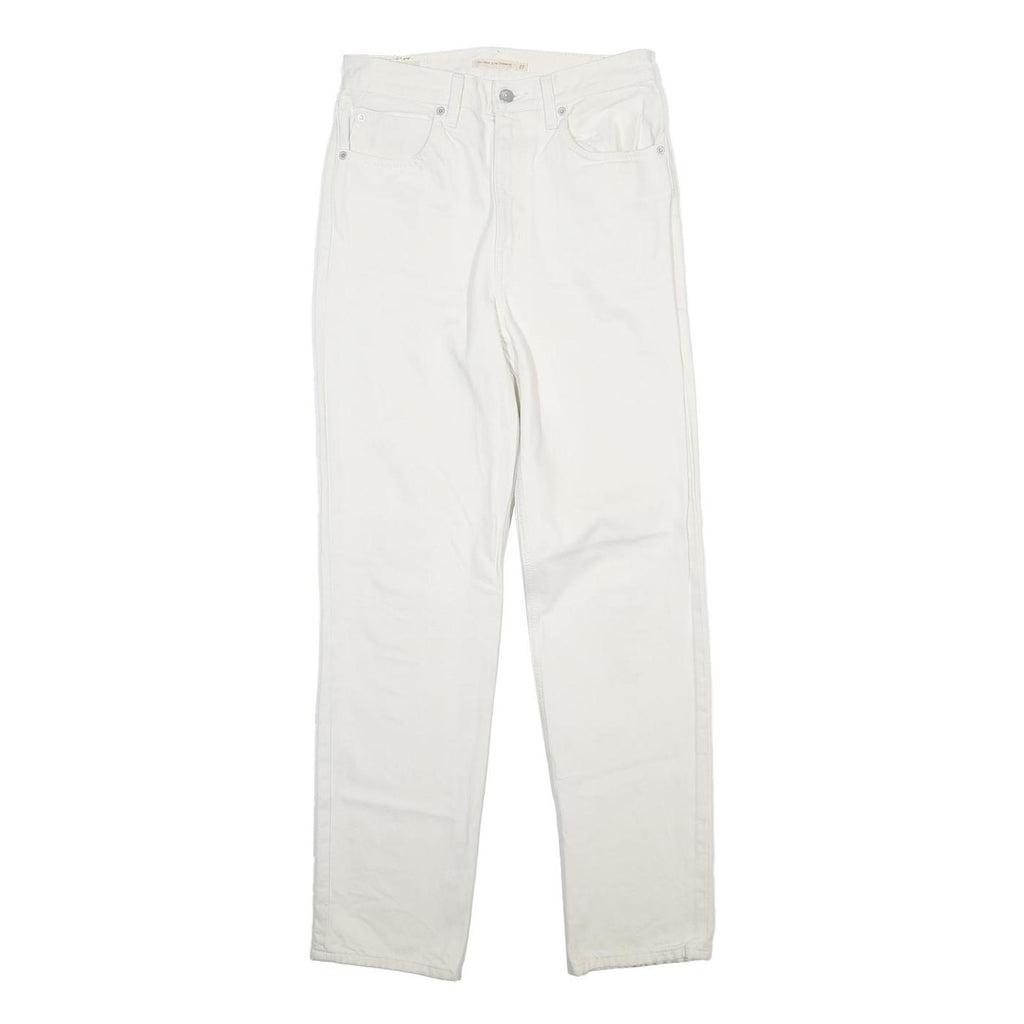 LEVI'S 5096 Womens Jeans White Regular Straight Denim W28 L41 Classic Style