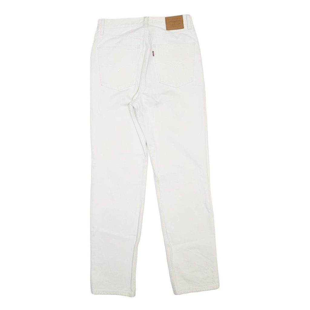 LEVI'S 5096 Womens Jeans White Regular Straight Denim W28 L41 Classic Style
