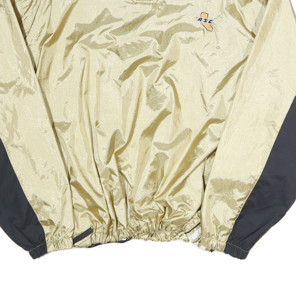 HOLLOWAY Mens Gold & Black Pullover 2XL V-Neck Lightweight Sports Sweatshirt