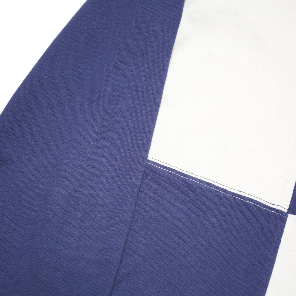 LEVI'S Mens Blue & White Colourblock Long Sleeve Polo Shirt L Cotton Blend