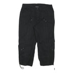 STYLE AND CO Womens Black Casual Cargo Shorts M W30 Drawstring