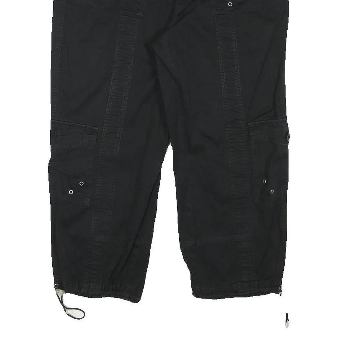 STYLE AND CO Womens Black Casual Cargo Shorts M W30 Drawstring