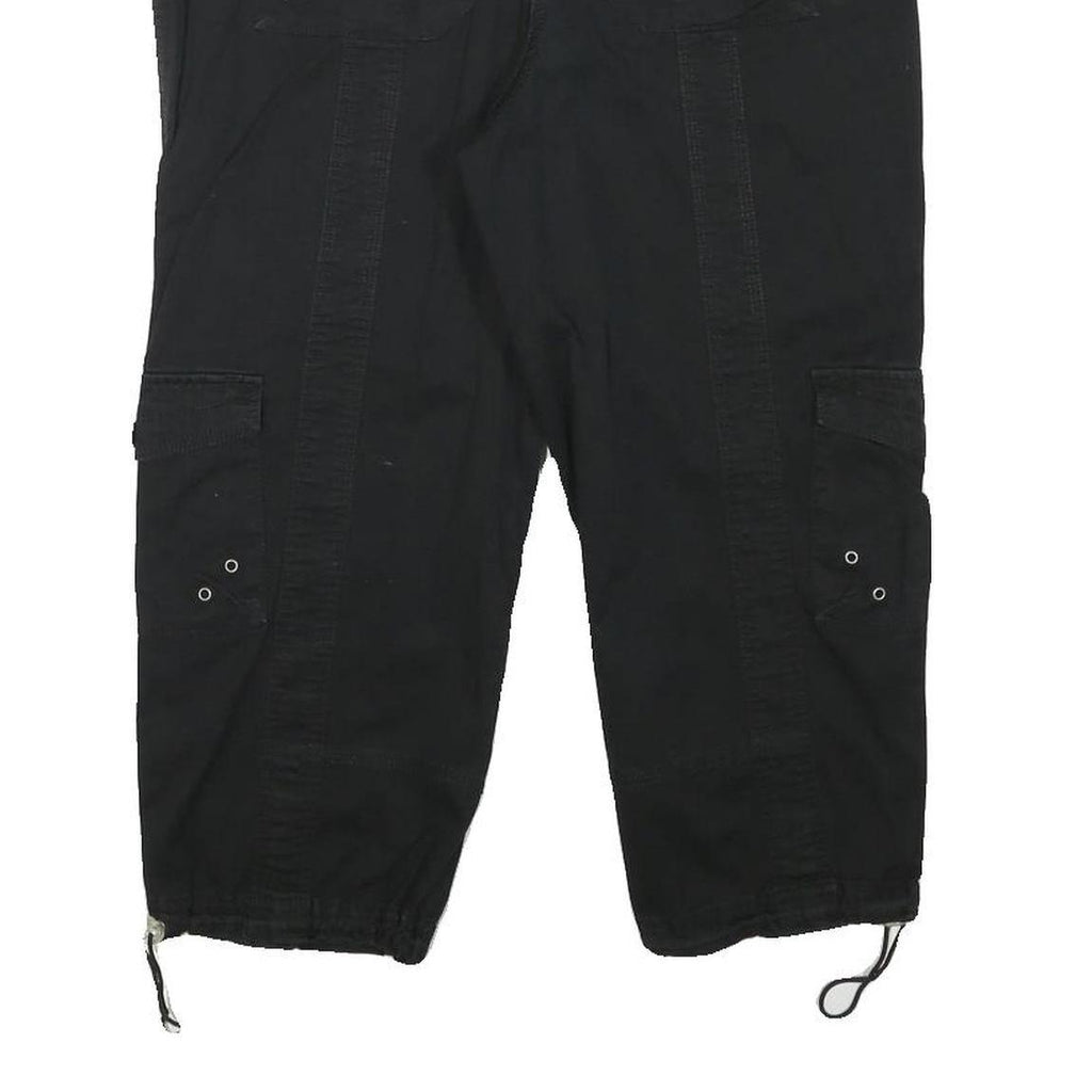 STYLE AND CO Womens Black Casual Cargo Shorts M W30 Drawstring