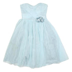 JENNY PACKHAM Womens Blue Dress Strapless Fit & Flare Polyester Blend UK 8