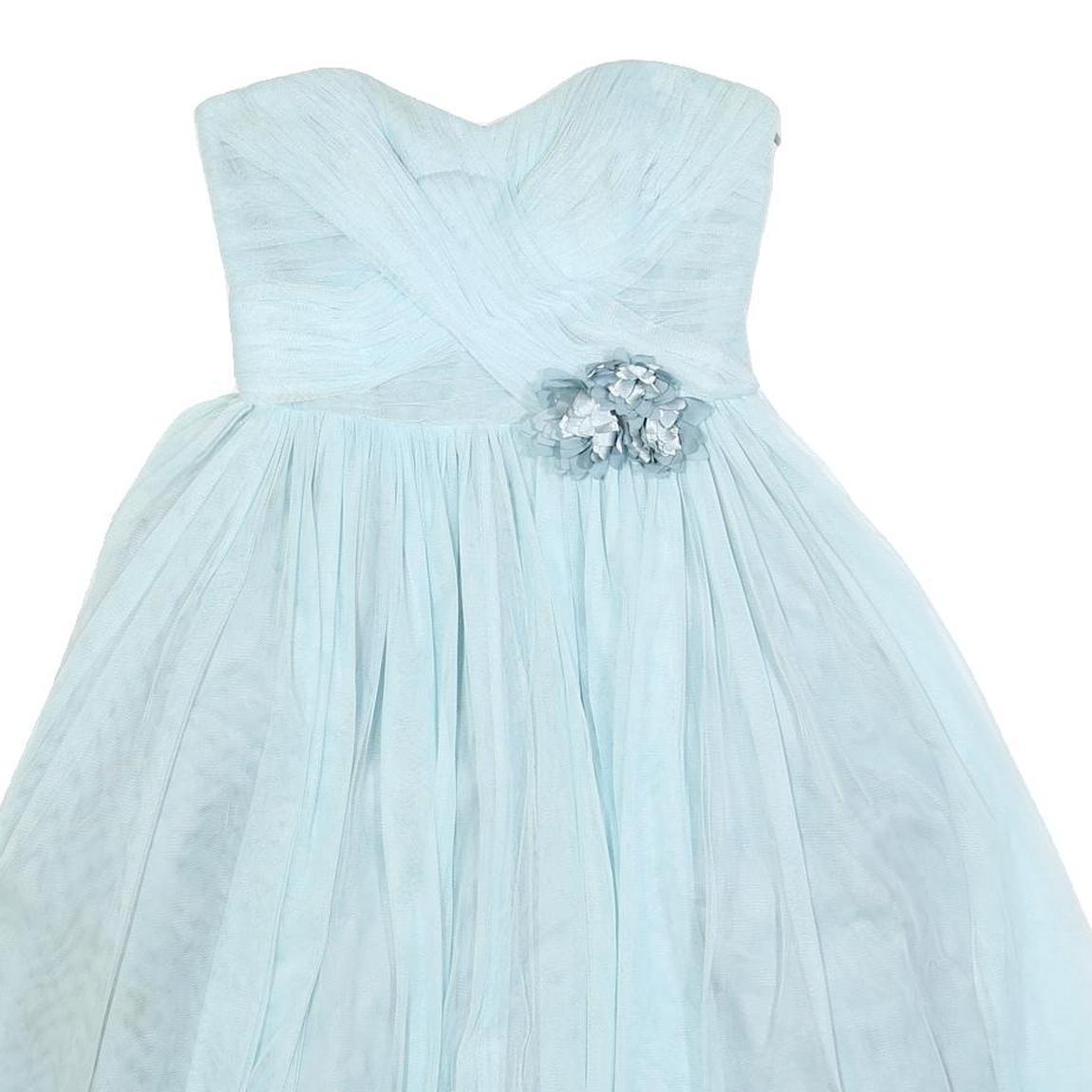 JENNY PACKHAM Womens Blue Dress Strapless Fit & Flare Polyester Blend UK 8