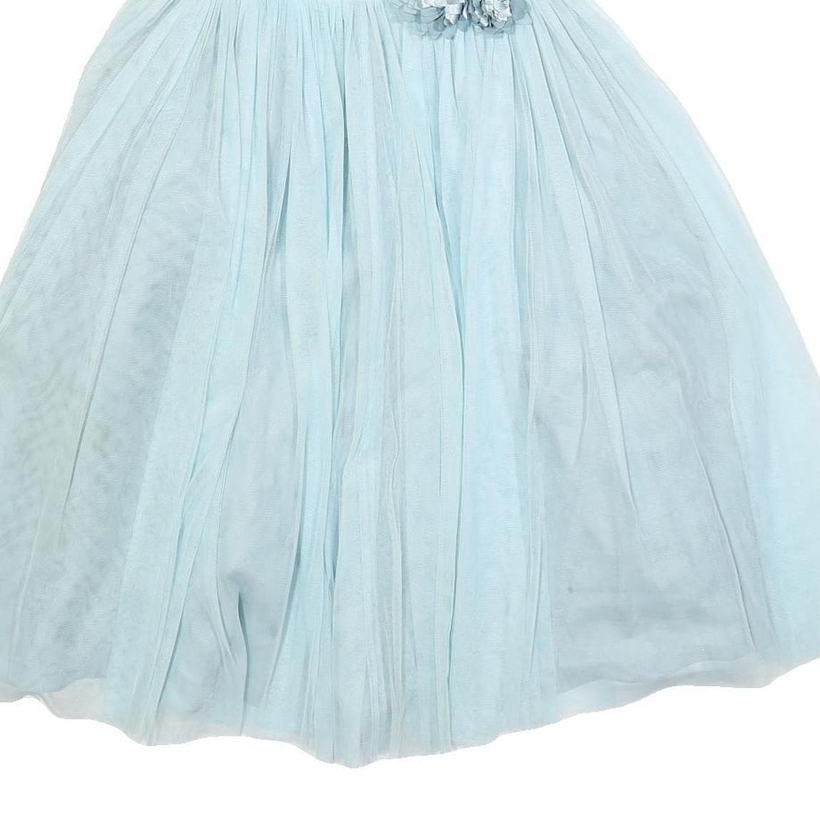 JENNY PACKHAM Womens Blue Dress Strapless Fit & Flare Polyester Blend UK 8