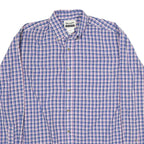 WRANGLER Mens Blue & Pink Check Shirt M Button-Down Collar Casual Cotton