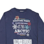 ATHLETIC Mens Blue Arctic Print Crew Neck XL Sweatshirt Cotton Blend Pullover