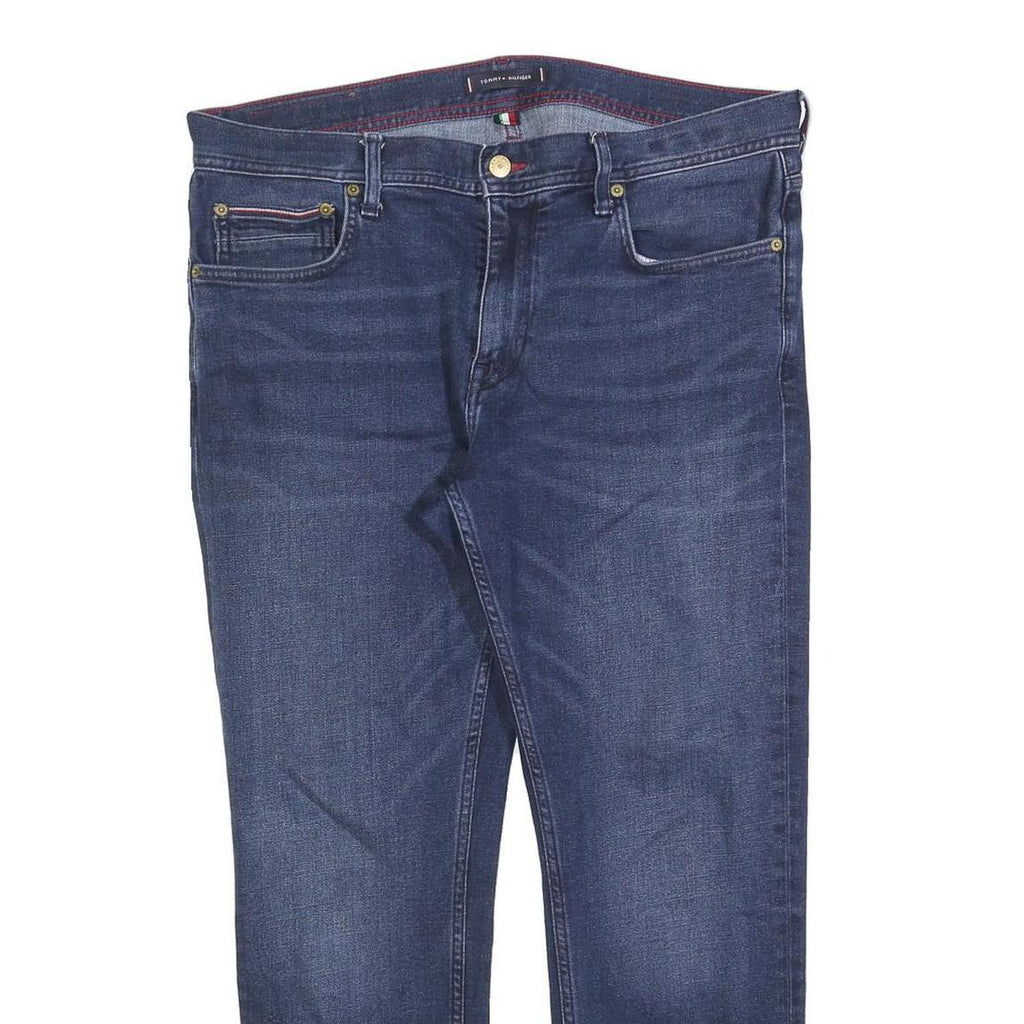 TOMMY HILFIGER Womens Jeans Blue Slim Straight Denim Medium W36 L27 Classic Fit
