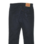 LEVI'S Mens Cotton Blend Black Slim Skinny Trousers W32 L30 Casual Zip Denim