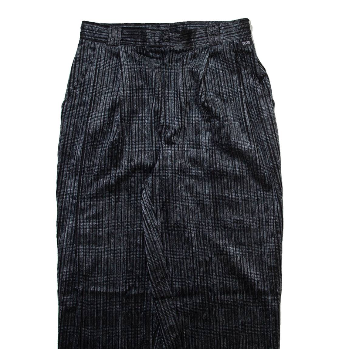 BERRI Mens Corduroy Trousers Grey Regular Tapered Viscose W30 L26