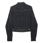 GUESS Womens Blue Denim Jacket L Cotton Classic Button Closure Stretch