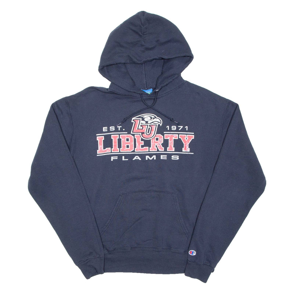 CHAMPION Mens Blue Hoodie USA M