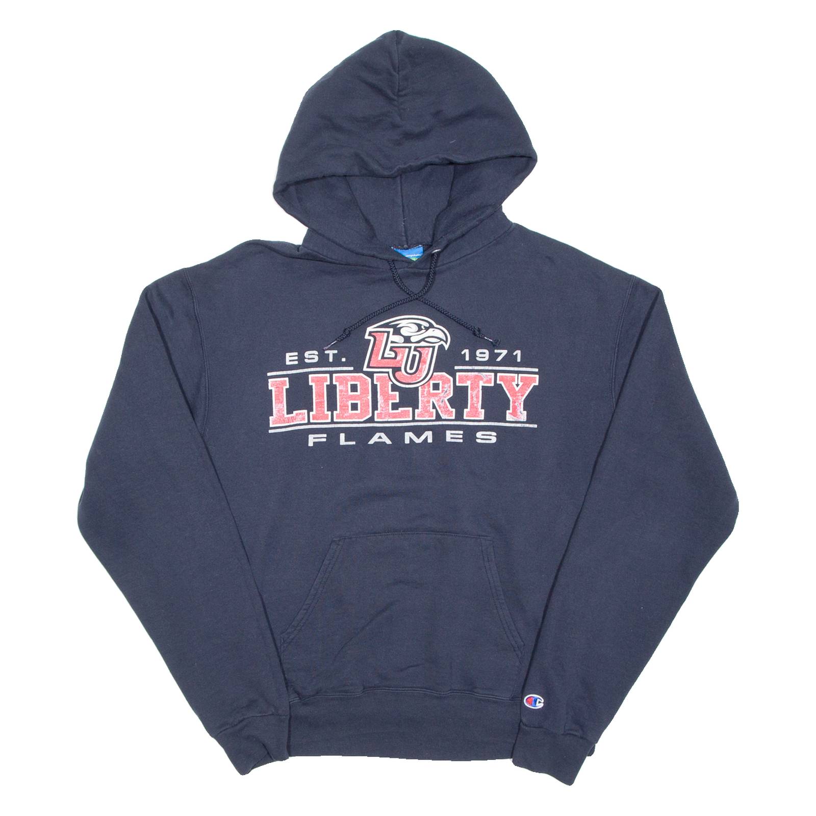CHAMPION Mens Blue Hoodie USA M