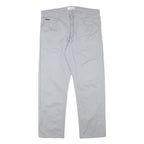 LEE COOPER Mens Regular Fit Grey Cotton Blend Trousers W37 L30 Zip Closure