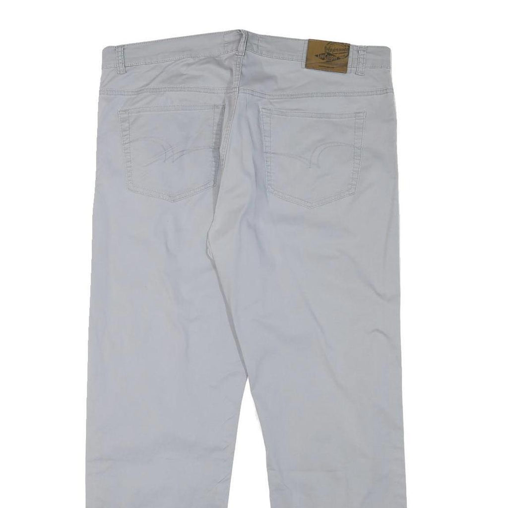 LEE COOPER Mens Regular Fit Grey Cotton Blend Trousers W37 L30 Zip Closure