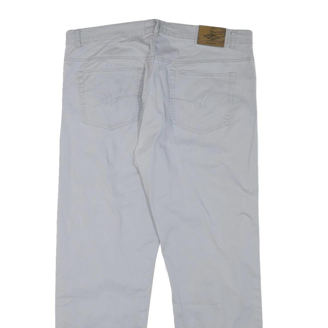 LEE COOPER Mens Regular Fit Grey Cotton Blend Trousers W37 L30 Zip Closure