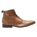 HEYRAUD Lace-Up Boots Brown Leather Mens UK 9.5