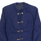 Womens Blazer Jacket Blue Wool 90s S