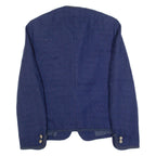 Womens Blazer Jacket Blue Wool 90s S