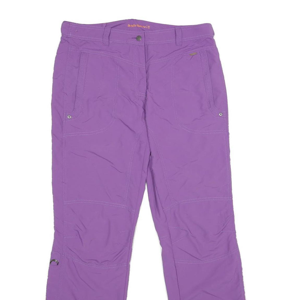 ICEPEAK Womens Polyamide Purple Regular Fit Straight Trousers W34 L32 Outdoor