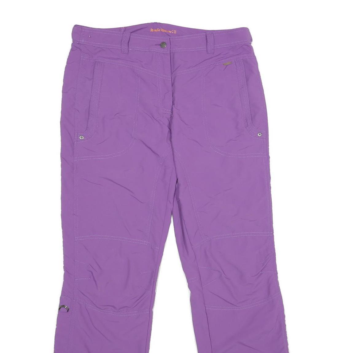 ICEPEAK Womens Polyamide Purple Regular Fit Straight Trousers W34 L32 Outdoor
