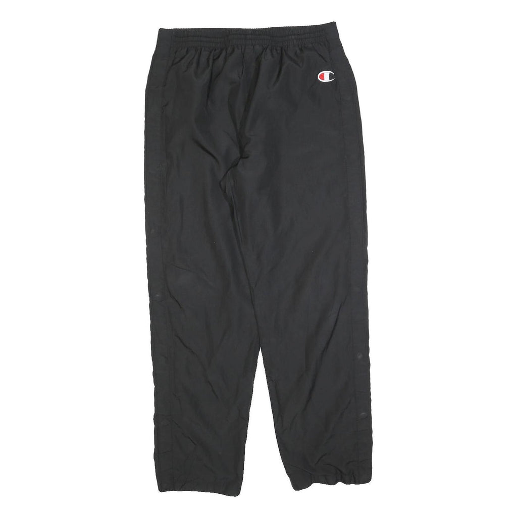 CHAMPION Mens Joggers Black Regular Tapered M W30 L30 Polyester Sports Logo