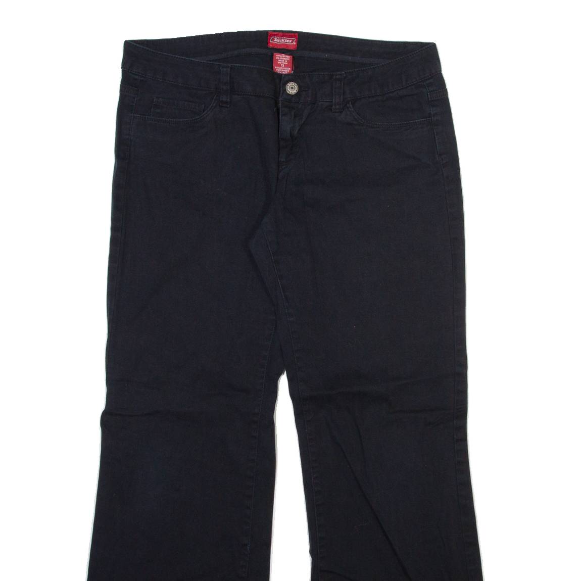 DICKIES Womens Trousers Black Regular Bootcut W32 L29