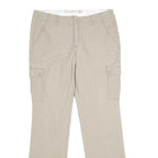 DOCKERS Womens Cotton Blend Beige Regular Cargo Trousers W32 L32 Classic Fit