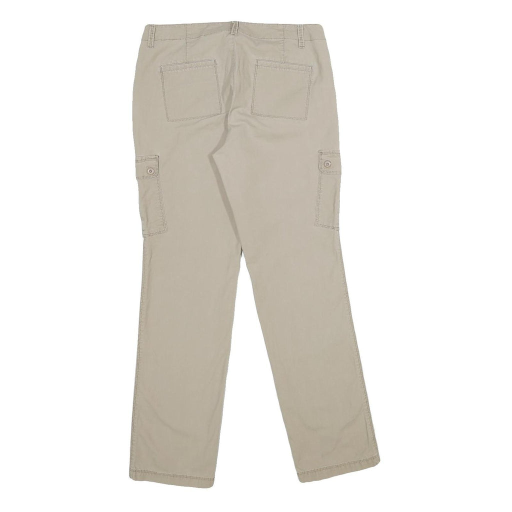 DOCKERS Womens Cotton Blend Beige Regular Cargo Trousers W32 L32 Classic Fit