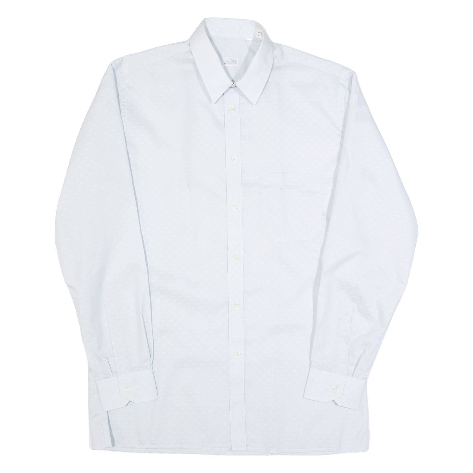 LINEAHB Mens Plain Shirt Grey Long Sleeve M