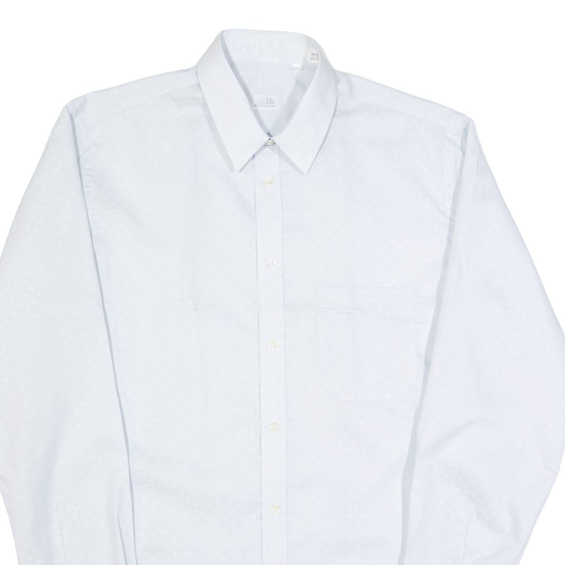 LINEAHB Mens Plain Shirt Grey Long Sleeve M