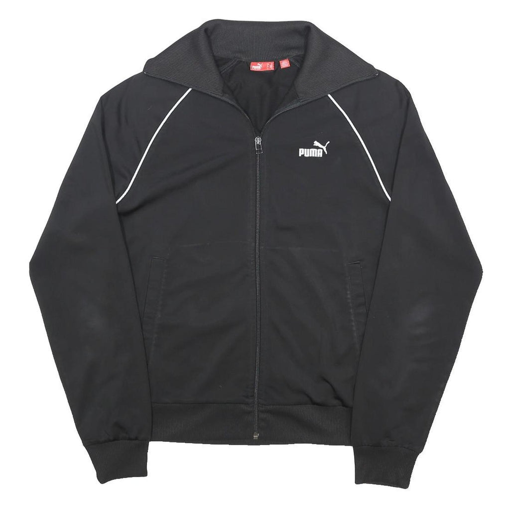 PUMA Mens Black Slim Jacket M Polyester Zip Track Sportswear Casual