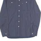 LEVI'S Mens Blue & White Cotton Shirt M Long Sleeve Button Front Casual Shirt