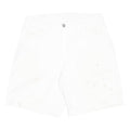 DICKIES Mens White Cotton Casual Shorts M W34 Workwear Logo