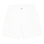 DICKIES Mens White Cotton Casual Shorts M W34 Workwear Logo