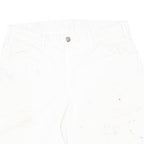 DICKIES Mens White Cotton Casual Shorts M W34 Workwear Logo