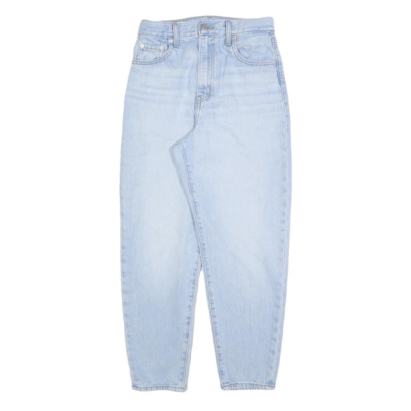 LEVI'S Big E Womens Jeans Blue Loose Mom Denim Light W26 L27 Vintage Style